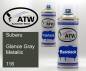 Preview: Subaru, Glance Gray Metallic, 116: 400ml Sprühdose + 400ml Klarlack - Set, von ATW Autoteile West.